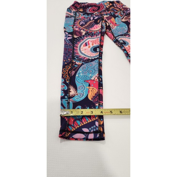DOP DOVPOD Leggings M High Waist  Colorful Paisley/Mandala Print Fitness Yoga - Picture 5 of 9